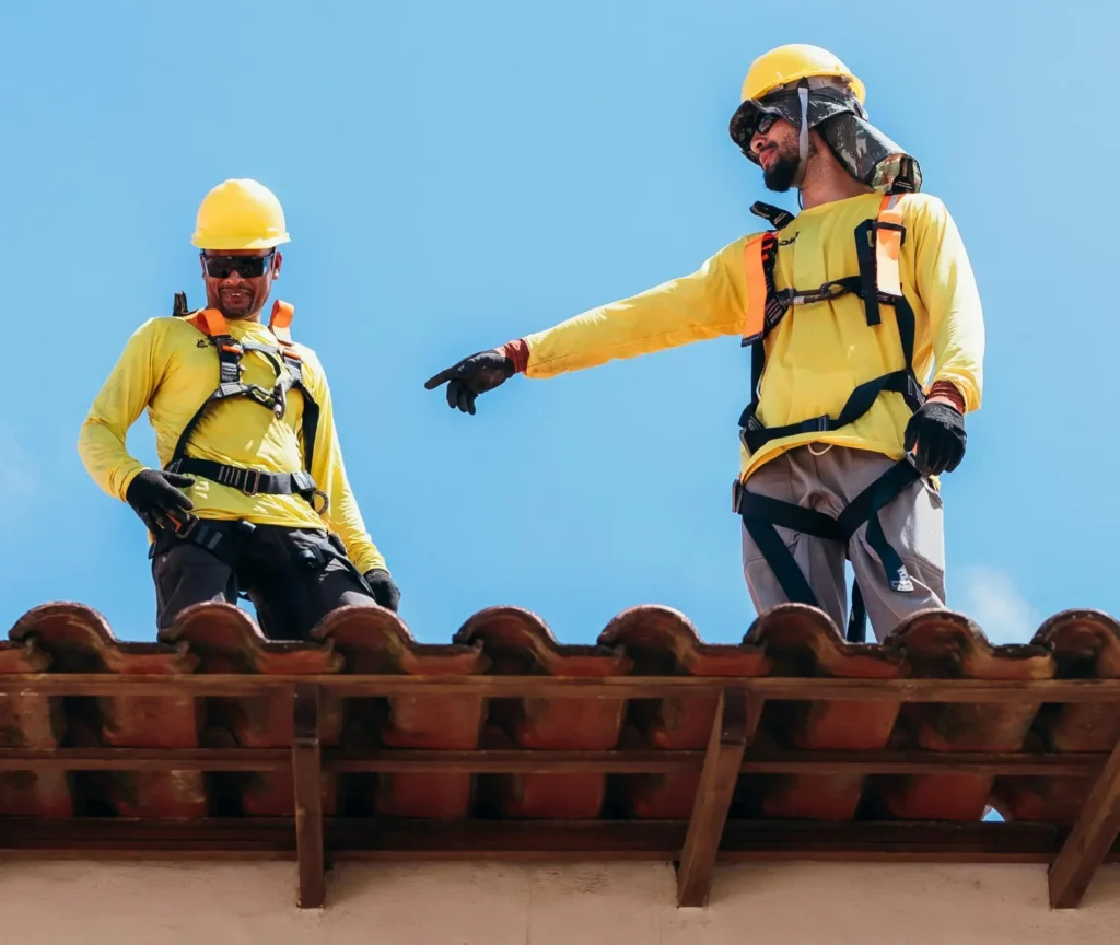 Roofers Pointing Left