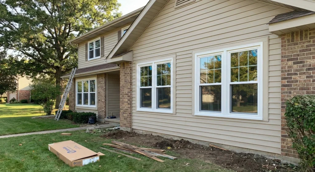 Freshly Installed Windows On Residential Home